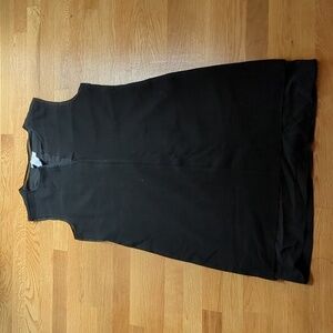 Carmen Black mixed material sheath dress